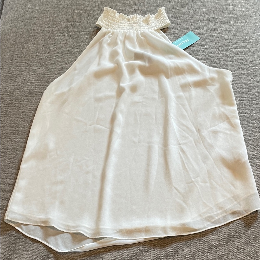 NWT! Lily Rain White High Neck Blouse